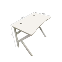 Bureau de jeu d'intérieur de haute qualité et durable, 100/120*60*75cm, structure en tube d'acier MDF, ergonomique, table d'ordinateur pour e-sport