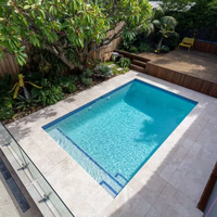 Piscine en fibre de verre enterrée sur mesure de 4,5 m, fabriquée en Chine, pour projets extérieurs de jardins et de villas