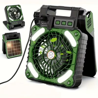 Nouveau ventilateur de camping avec batterie rechargeable, contrôle numérique, powerbank 15000mAh, logo personnalisé coloré pour une utilisation en extérieur
