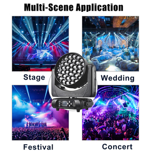 Projecteur LED mobile 37x15W Wash 7 Zones RGBW Zoom 4-en-1 DMX512 pour Scène, DJ, Fêtes, Piste de Danse, Mariages, Concerts et <span class=keywords><strong>Location</strong></span> - Product Image 5