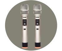 Système de microphone sans fil miniature à main UHF à 2 canaux pour chœur, chant, DJ professionnel, karaoké, conférence, service religieux