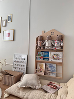 202411 livre maison en forme de rotation étagère affichage stockage livres jouets enfant bibliothèque non peint enfants 3 niveaux bureau étagère