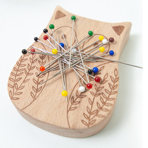 <strong>Magnetic</strong> Wooden Animal-Shaped Pin Cushion <strong>Needle</strong> Minder 100-Pin Capacity Multi-Purpose Hair Clip Paper Clip Organizer for - Product Image 2