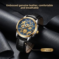 Montre Cassaro pour homme, automatique, squelette, quartz, bracelet en acier inoxydable, cadran 41 mm, affichage lumineux des aiguilles, tendance et élégante