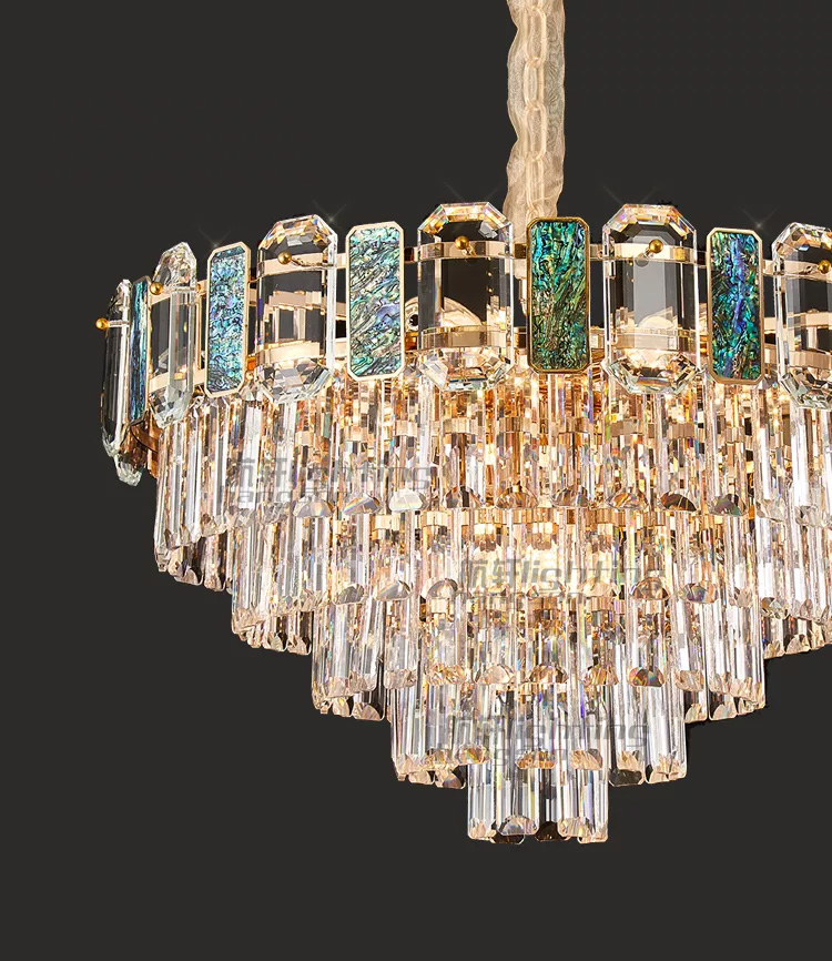 Hot Sale new Luxury Modern Chandeliers restaurant living room Gold Pendent Chandelier clear K9 crystal chandeliers 2022