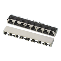 GLGNET Connecteur RJ45 Modulaire 8P8C POE+ 5G 10G, Jack PCB 10 Broches Femelle, 1 Port Multiport