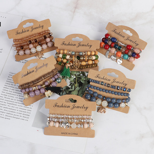 Pulseras y Brazaletes de Joyería Fina, Kits para Hacer Joyería Boho, Pulsera de Cuentas de Vidrio Coloridas Personalizadas con Elefantes, Juego de Pulseras para Parejas - Product Image 3