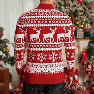 Sudadera con Capucha para Hombre, Cierre de Cremallera de un Cuarto, Manga Larga, Color Sólido, Cuello Alto, Informal, para Golf, Invierno, Bordada, ODM, 100% Algodón - Product Image 2