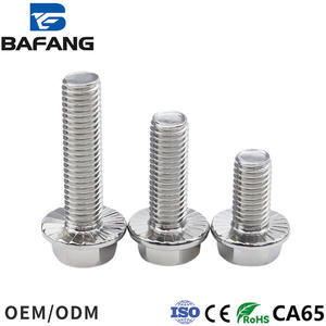 Fournisseur direct d'usine, boulons à bride hexagonale en acier inoxydable, filetage métrique simple - Product Image 4