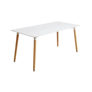 MDF厨房餐桌餐厅现代长方形方形餐桌套装木腿餐桌