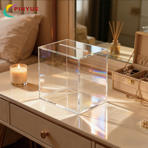 Hucha de acrílico transparente para adultos, no abrible, plegable, giratoria, para monedas, con expositor transparente, caja organizadora - Product Image 3