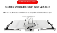 Machine à Foncer la Pâte Électrique Pliable de Comptoir, Source Directe Fabricant, pour Pâte Feuilletée et Coques de Tartes Françaises aux Œufs