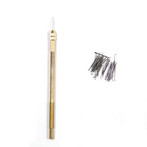 Игла для изготовления париков, иглы для париков с медной ручкой, вентиляционные иглы для париков на сетке - Product Image 3