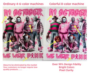 <strong>Wholesale</strong> Waterproof Washable Ready Custom Design <strong>Heat</strong> PET Dtf <strong>Transfers</strong> Printing Stickers for T-Shirts Hat Fabric Belt Wait - Product Image 4