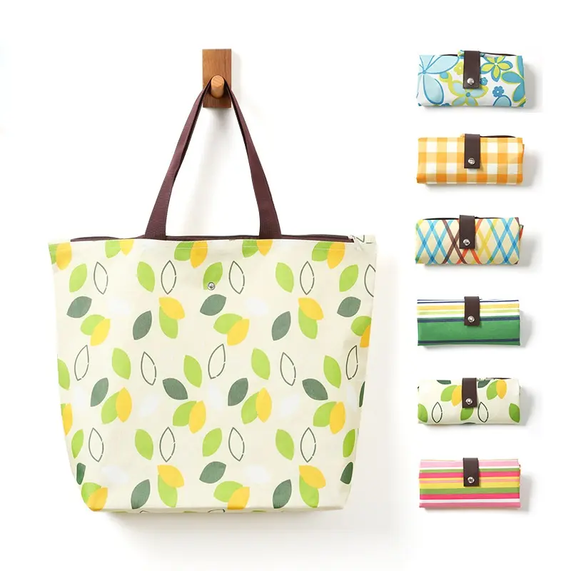 Factory Wholesale Reusable Shopping Bag Women's Tote Shoulder Hand Folding Shopping Bags