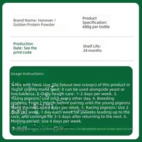 Suplemento Nutricional en Polvo de Proteína Hanover Gold para Aves, Palomas y Loros, Promueve el Crecimiento, Refuerza la Inmunidad, Fortalece los Huesos, Mejora