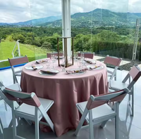 Ensemble table ronde pliable moderne et chaises pour événements table de dîner tables et chaises pliantes pour événements fête mariage