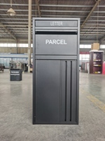 Boîte aux lettres extérieure autonome de grande taille en acier galvanisé pour colis, au design moderne