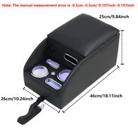 Boîte d'accoudoir arrière universelle avec lumière LED pour MPV Peugeot, Toyota Cynus, Suzuki – Vente en gros
