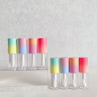 Tube vide de 6 ml en ABS pour brillant à lèvres avec bouchon à vis, emballage cosmétique rose personnalisable pour huile à lèvres