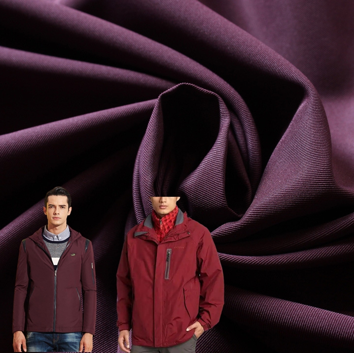 Polyester Pongee Twill Fabric Customized TPU Coated Lightweight Outdoor Sportswear Lining Jackets