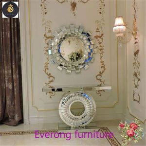 New Arrival 3D Mirrored <strong>Console</strong> <strong>Table</strong> With Wall <strong>Mirror</strong> Set Mesa Consola Con Espejo - Product Image 2