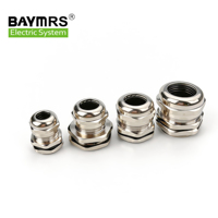 Presse-étoupe métallique en laiton étanche IP68 BAYMRS M25*1.5, plage de serrage 9-18mm, joint NBR, pour l'industrie électrique