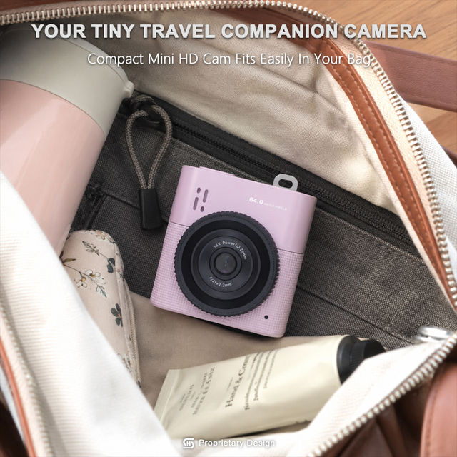 New 2.5K Mini Video Camera 64MP 16X Zoom 1.4 IPS Display Multilingual Portable Digital Camcorder for Beginners
