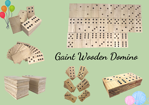 Juego de Dominó de Madera de Caucho Ecológico y No Tóxico de 28 Piezas con Bolsa de Lona para Juegos al Aire Libre - Product Image 2