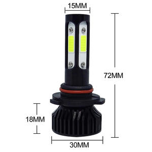 หลอดไฟหน้ารถยนต์ LED แบบ4ด้านสำหรับ H11 H4ชิปทรงซังข้าว X7 9005 9006 12000LM - Product Image 4