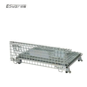 מותאם אישית פלדה מתכת כבדה ציוד מטען אחסון מטען מתקפל תיל מיכל רשת - Product Image 3