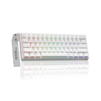 Teclado para Juegos Aula Win60 He con Activación Ajustable, Baja Latencia, 61 Teclas, USB C, Teclas PBT para Jugadores de Esports