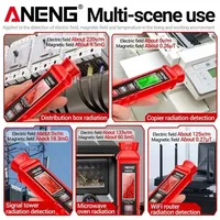 ANENG GN902 Detektor Radiasi Elektromagnetik 3-in-1, Pengukur EMF dengan Alarm Medan Listrik/Magnetik & Sinar-X untuk Keamanan Rumah.