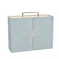 Boîte cadeau de luxe en carton à double porte avec bouteille de parfum, doublure en éponge et fermeture magnétique, vente en gros d'usine