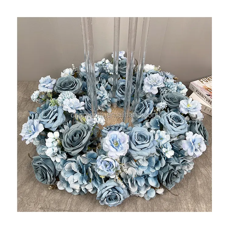 Wedding Decoration Wreaths Artificial Plants And Flowers Wedding Table Floral Centerpieces Garland