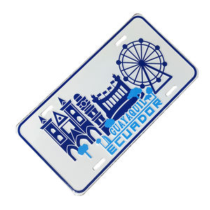 Placa de matrícula de coche en relieve de aluminio personalizada de exportación de Omán con logotipo elevado Muestra gratis duradera y resistente a los rayos UV para regalo/recuerdo - Product Image 4