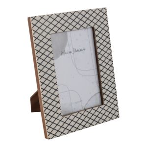 Modern <b>Picture</b> <b>Frame</b> Diamond Border Pattern 4x6 In Decorative Photo <b>Frame</b> Wall Tabletop Display - Product Image 1