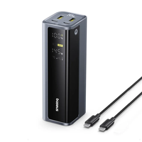 Banque d'alimentation Baseus 145W 20800mAh PD 100W à charge rapide avec écran numérique intelligent, batterie externe portable pour ordinateur portable