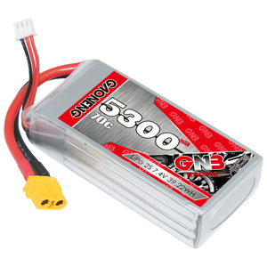 GNB GAONENG 5300MAH 7.4V 2S 70C แบตเตอรี่ LiPo แบบมีสาย XT60 Shorty Pack แบบซอฟต์แพ็ค สำหรับรถ RC แบบปรับแต่งได้ - Product Image 1