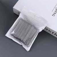 100 pièces/sac – Outil de soin des ongles réutilisable à double tête en plastique, lime à cuticules en cristal, bâtonnet de pédicure
