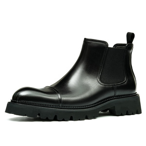 Dashing <b>Head</b> Genuine Leather Shoes Thick Soles Retro Casual British <b>Style</b> Classic Fashion Trend Business Men's Autumn Waterproof - Product Image 3
