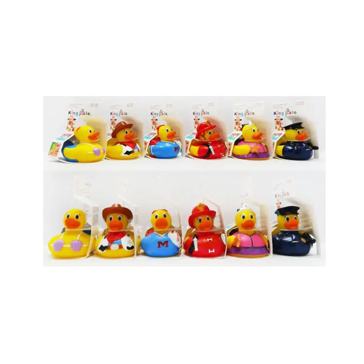 Sıcaklık ördek bebek oyuncakları banyo oyuncak ördek PVC hediye kartı kutu Wholesale toptan özel Pvc plastik Mini lastik ördek toplu 16 plastik