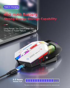 Ergonomic Lightweight Wireless Optical Programmable Right-Handed Gaming <b>Mouse</b> Wired 2.4G Dual Mode RGB Backlit PC Stock - Product Image 3