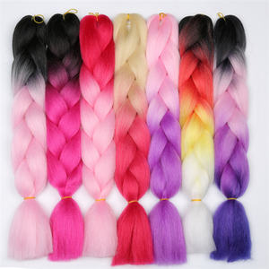 Extensions de <span class=keywords><strong>cheveux</strong></span> synthétiques africains Yun Hair Jumbo Braiding pré-étirées, longueur de 24 à 82 pouces, emballage personnalisable - Product Image 3