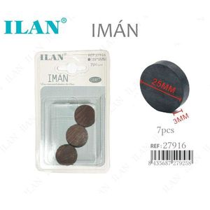 Aimants Ilan 25x3 mm ronds, fournitures artisanales, 7 pièces - Product Image 3