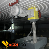 Système automatique d'alimentation et d'abreuvement pour volailles avec moteur italien Transtecno pour élevages de poulets de chair, pondeuses et reproducteurs