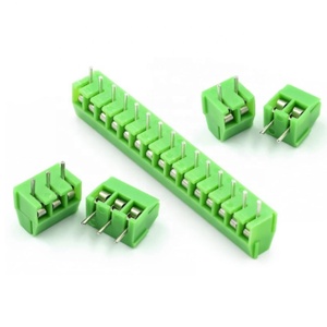 Terminal de 3.5mm de espaciación, tipo pierna recta, MG/KF350-2P/3P, 2/3 posiciones, verde, 15P, 15 posiciones. - Product Image 1