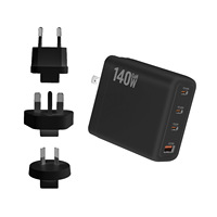 Chargeur mural léger et portable 140W GaN 3C1A PD 31 28V avec garantie de 4 ans pour ordinateurs portables, smartphones et tablettes