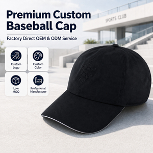 Cappello da Baseball da Uomo per Esterni di Alta Qualità, Colore Nero, Personalizzabile con Logo, Quantità Minima d'Ordine Bassa, Vendita all'Ingrosso dalla Fabbrica - Product Image 1