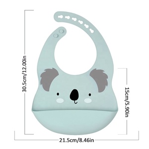 ผ้ากันเปื้อนเด็กกันน้ำลาย ลายสัตว์ ราคาโรงงาน ผลิตจากซิลิโคน BPA Free ผ้ากันเปื้อนสำหรับป้อนอาหารเด็ก - Product Image 2